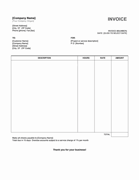 invoice template for mac word